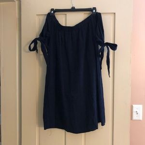 LuLu's Navy Cold Shoulder Dress